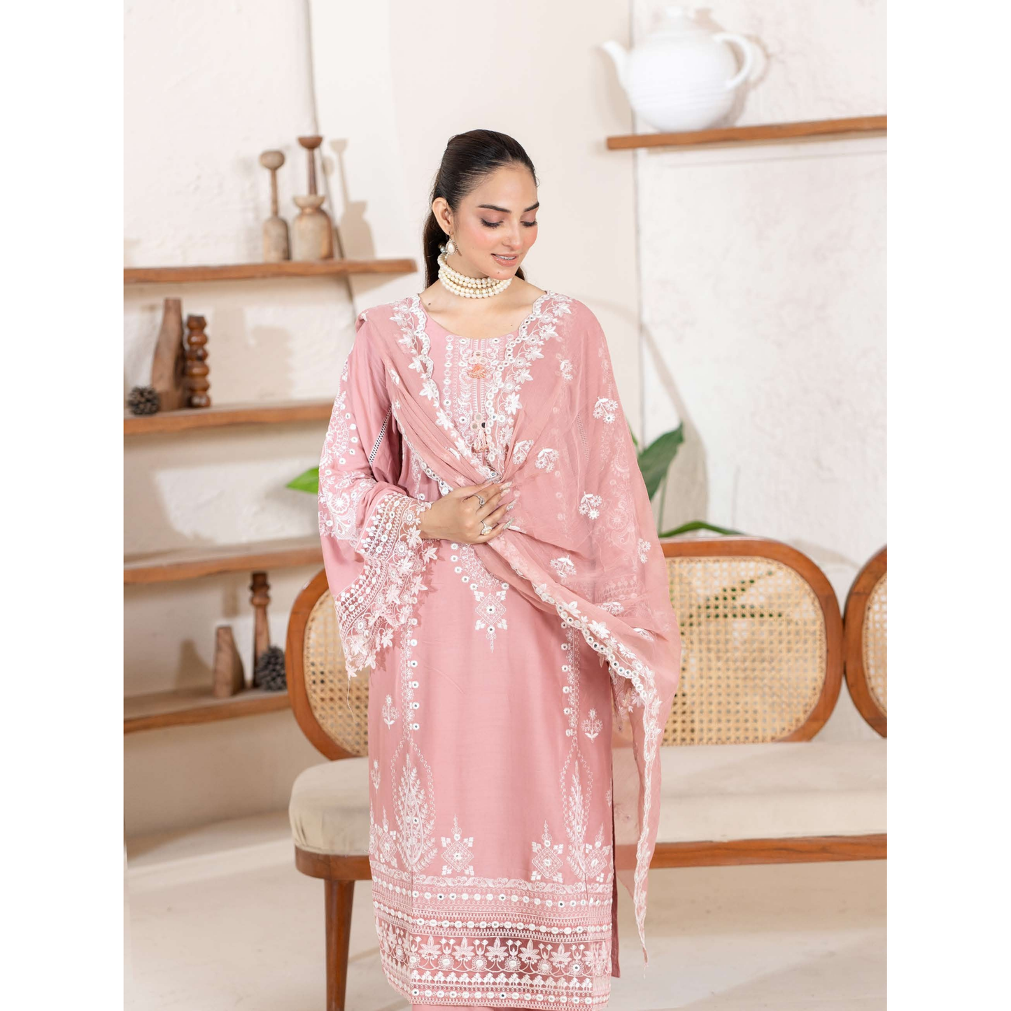 UMRZ-52 "Edenrobe LUX " Embroidered Linen Collection By Rangz
