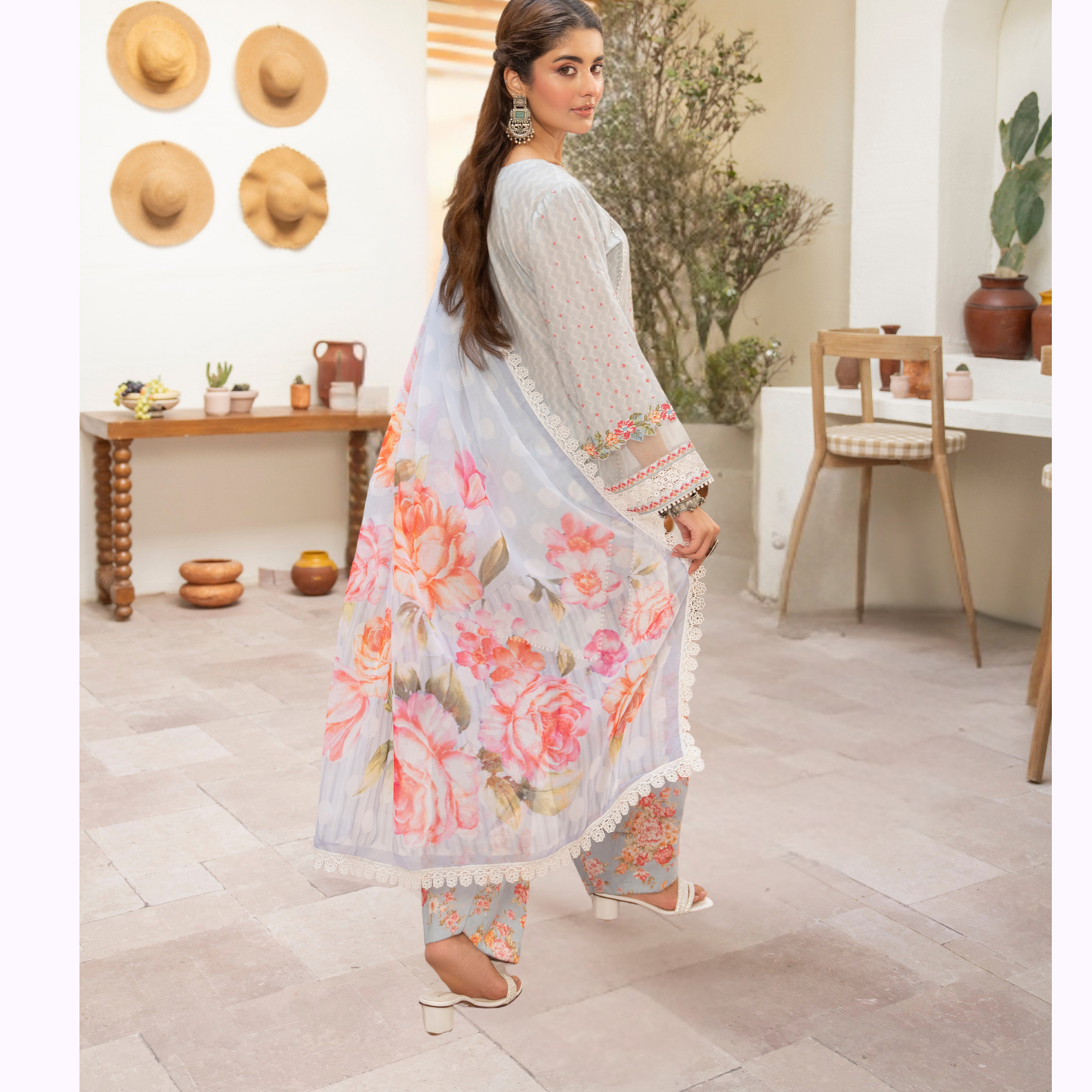 "Aina II" Embroidered Printed Lawn 3 Pc Collection by Karma Collection