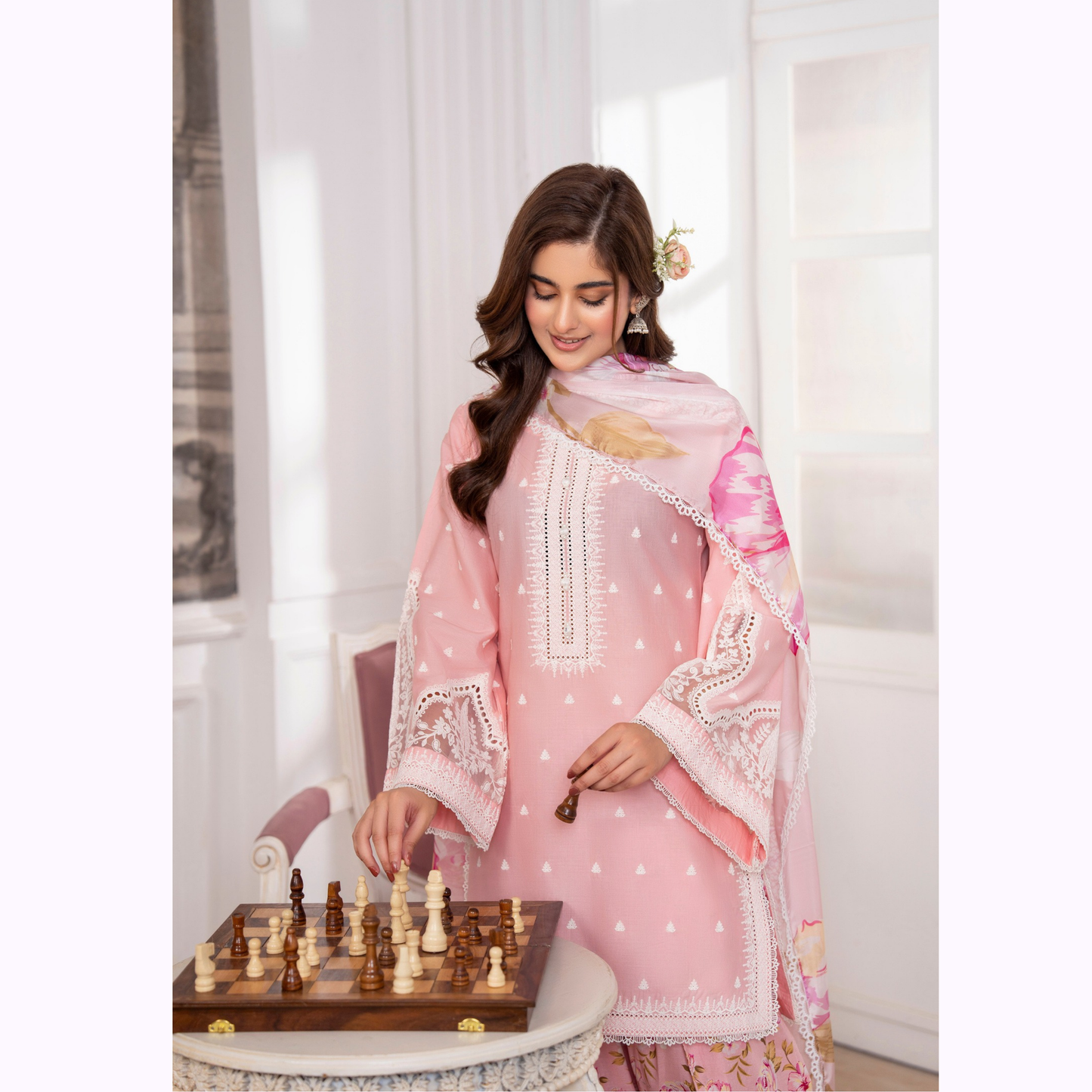 3 Pc Luxury Embroidered trendy Farshi Shalwar Collection | Eid Wear | karma collection
