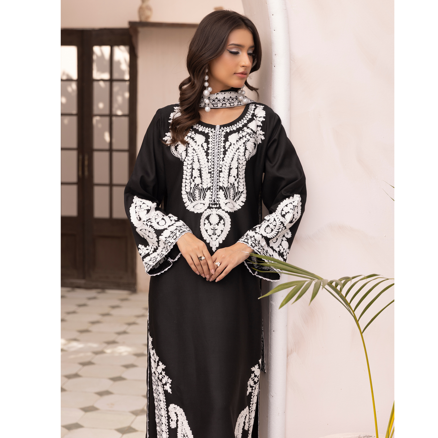 UMS-40 Almila by Simrans Dhanak Embroidered 3 Pc Collection Asian Clothes | Modest Wear