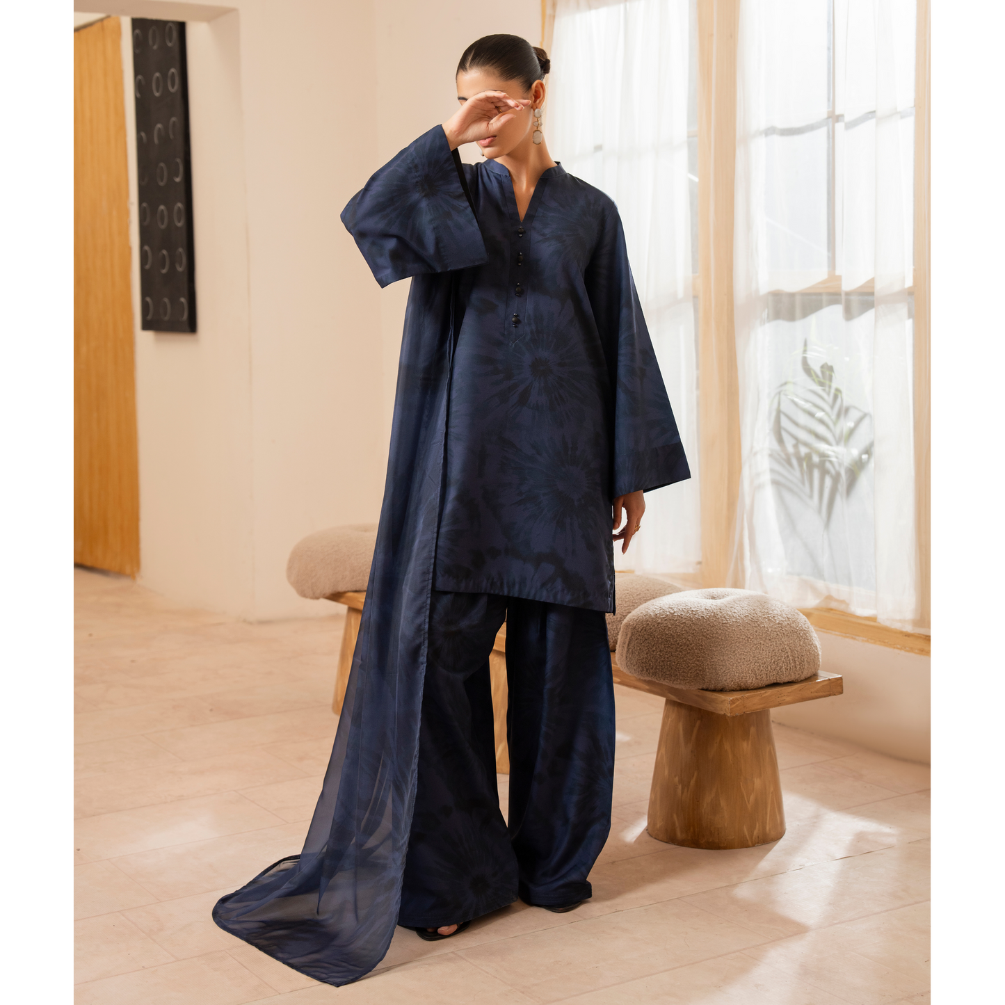UCA-25 "Janaan" Viscose Silk 3 Pc Collection by Casuallite
