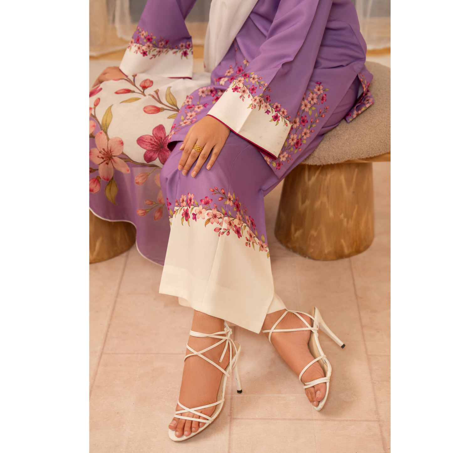 UCA-26 "Gul e Jana" Viscose Silk 3 Pc Collection by Casuallite