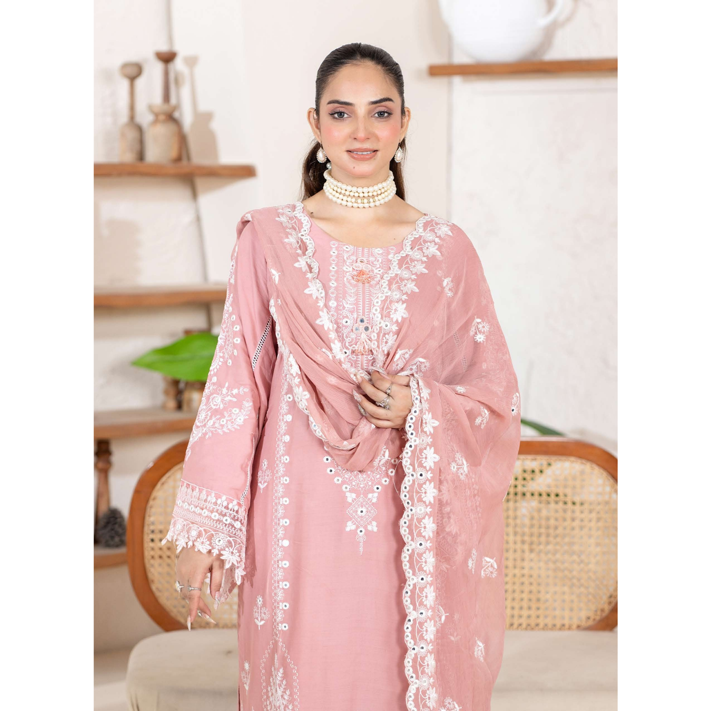 UMRZ-52 "Edenrobe LUX " Embroidered Linen Collection By Rangz