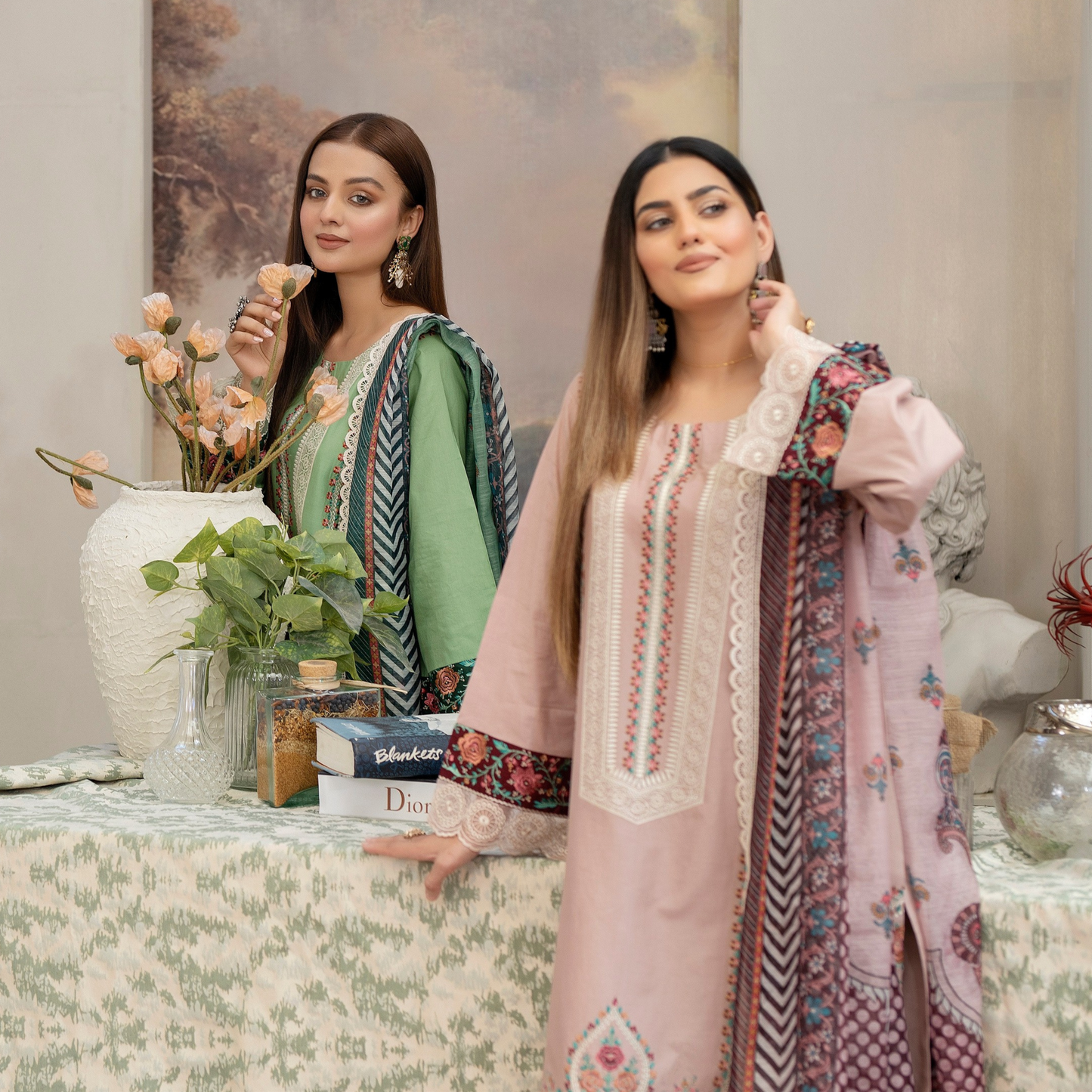 KC-1448 Embroidered Cotton Collection Ready to Wear 3 Pc - Karma Collection