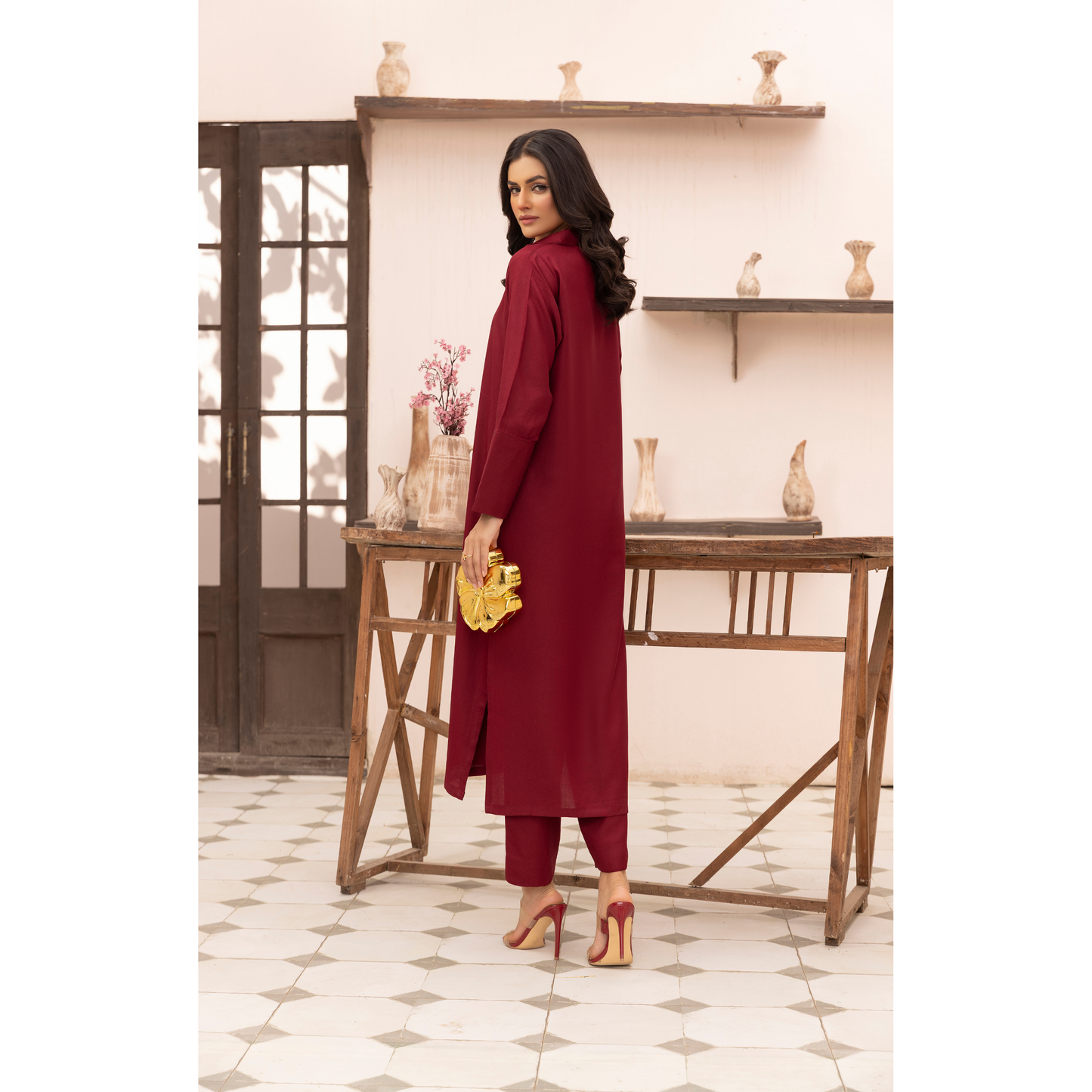 UMS-38 Lira by Simrans Dhanak Solid Co Ord Set