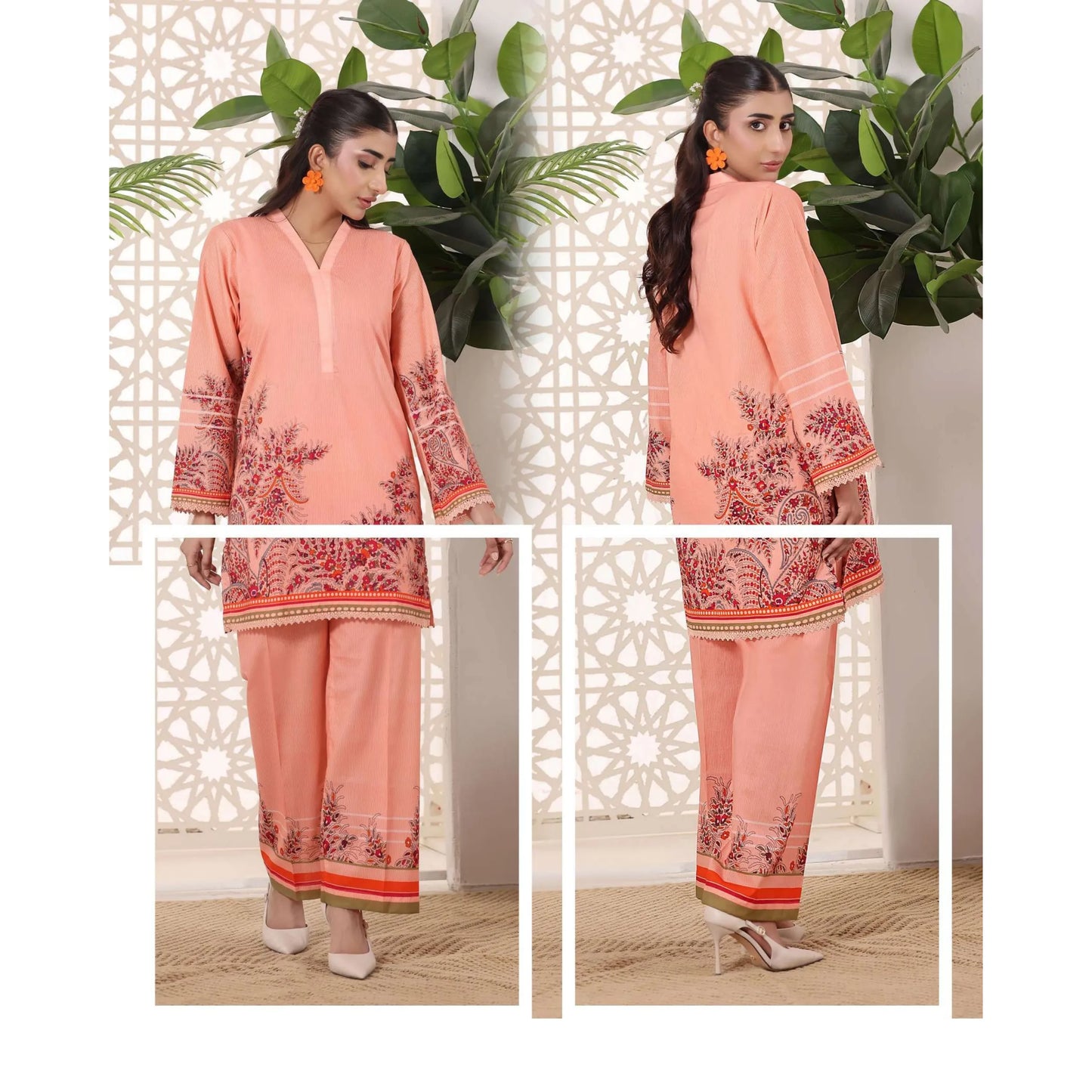 USN-19 Daily Pret Vol'8 Printed Lawn Co-Ords Set by Saphron Casual Co Ord Set Pakistani