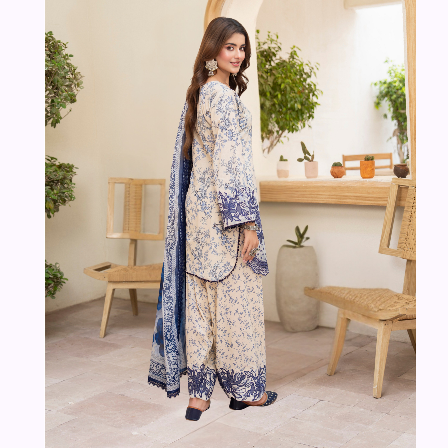 "Aina II" Embroidered Printed Lawn 3 Pc Collection by Karma Collection