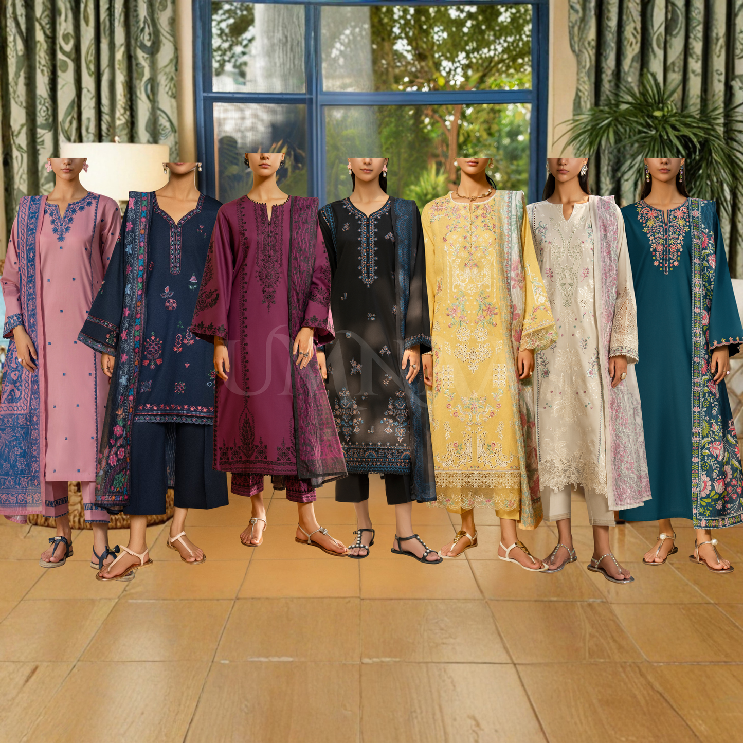 UCA-29 "Misha" Embroidered Linen Ready to Wear Winter Collection by Casuallite