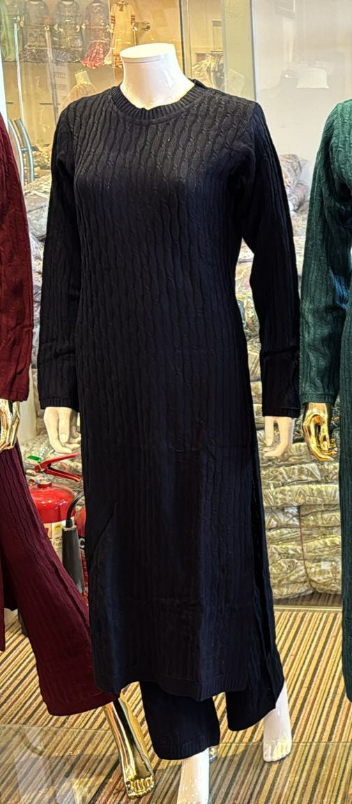 Long Length Knit Co-Ord 2 Piece Set | UMNAA