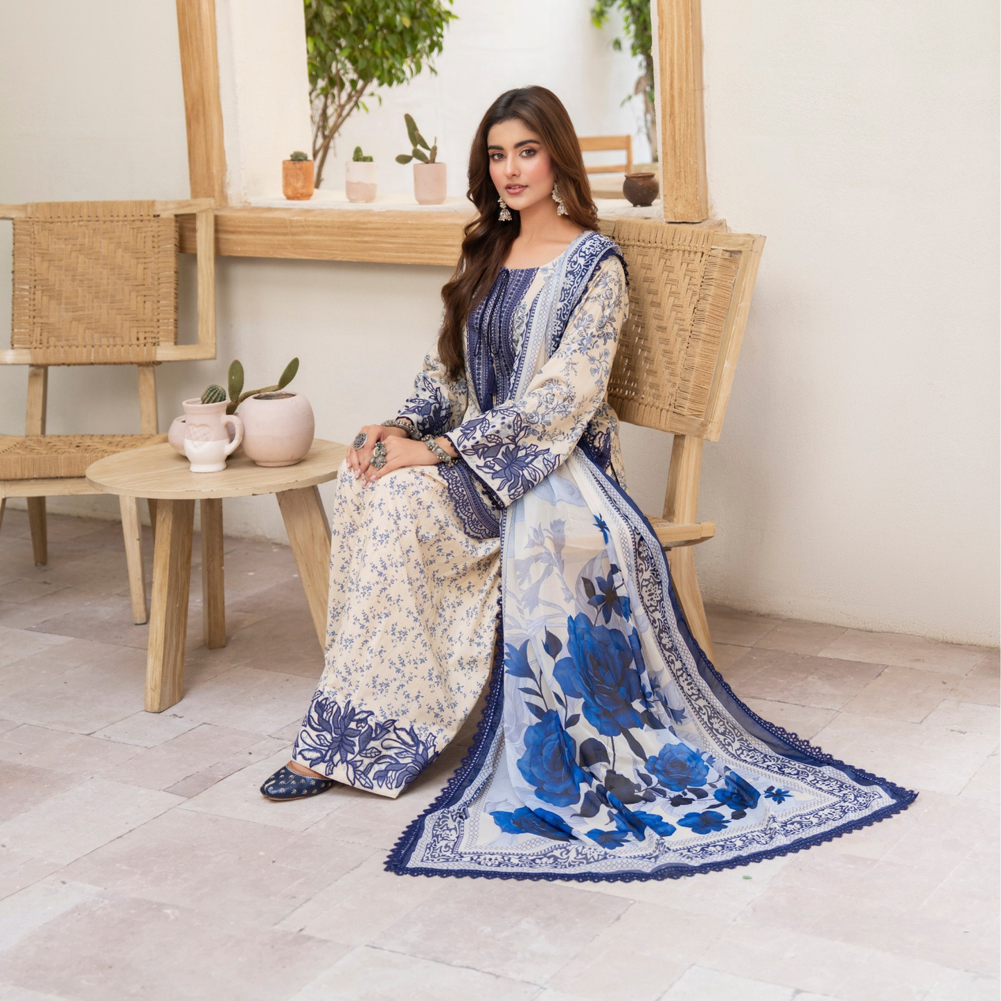"Aina II" Embroidered Printed Lawn 3 Pc Collection by Karma Collection