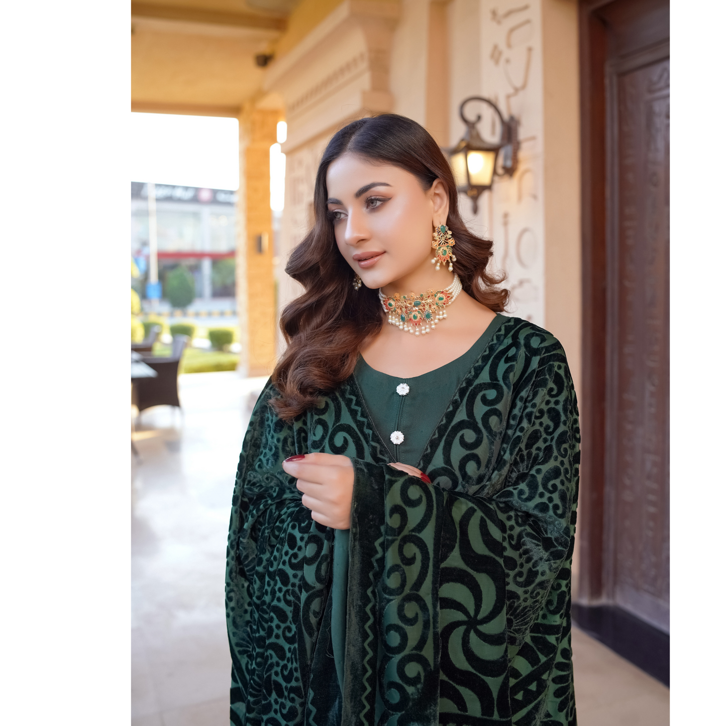 3 Pc Dhanak Dress with Palachi Shawl | Ready-to-wear | Winter Collection |RD