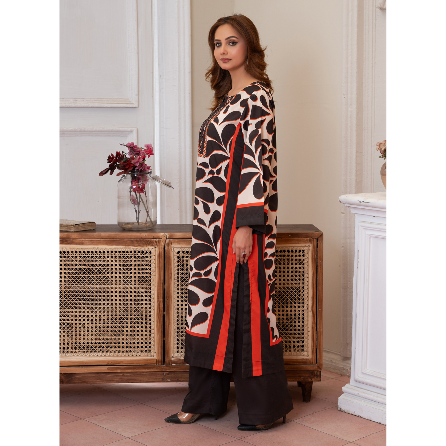 RA-16 2 Printed Silk Pakistani Co-Ords Set | Ready to Wear | Raniya.h