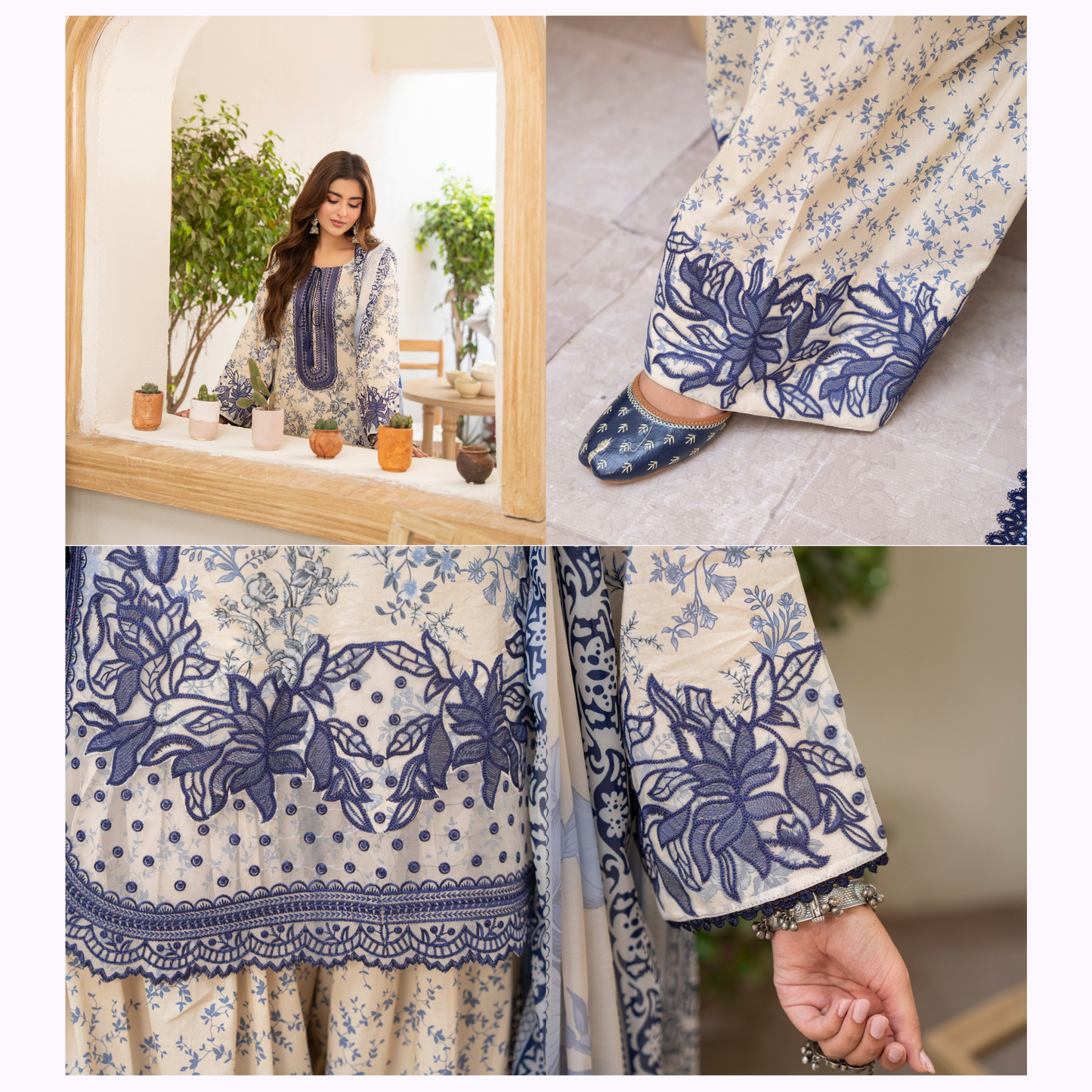 "Aina II" Embroidered Printed Lawn 3 Pc Collection by Karma Collection
