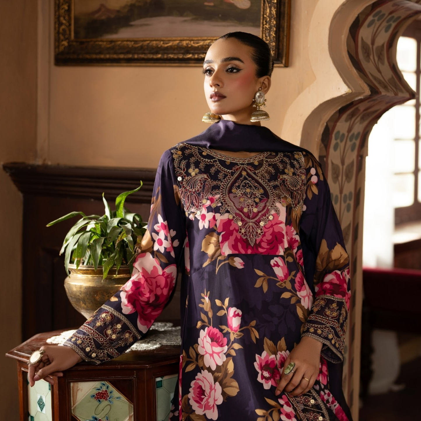 Luxury Embroidered Printed Cotton Silk Collection | Ready to Esra | Esra fashion