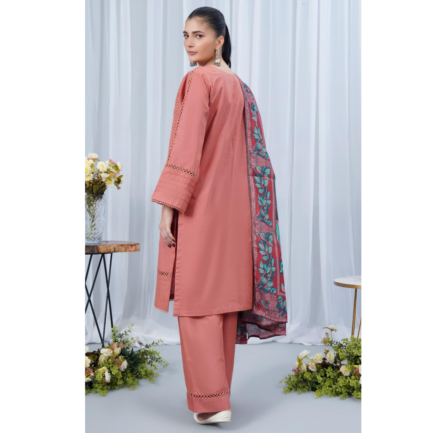 (Petite Orchid) Khaddar Dress with Shawl |3 Pc| Winter Collection | Hayats