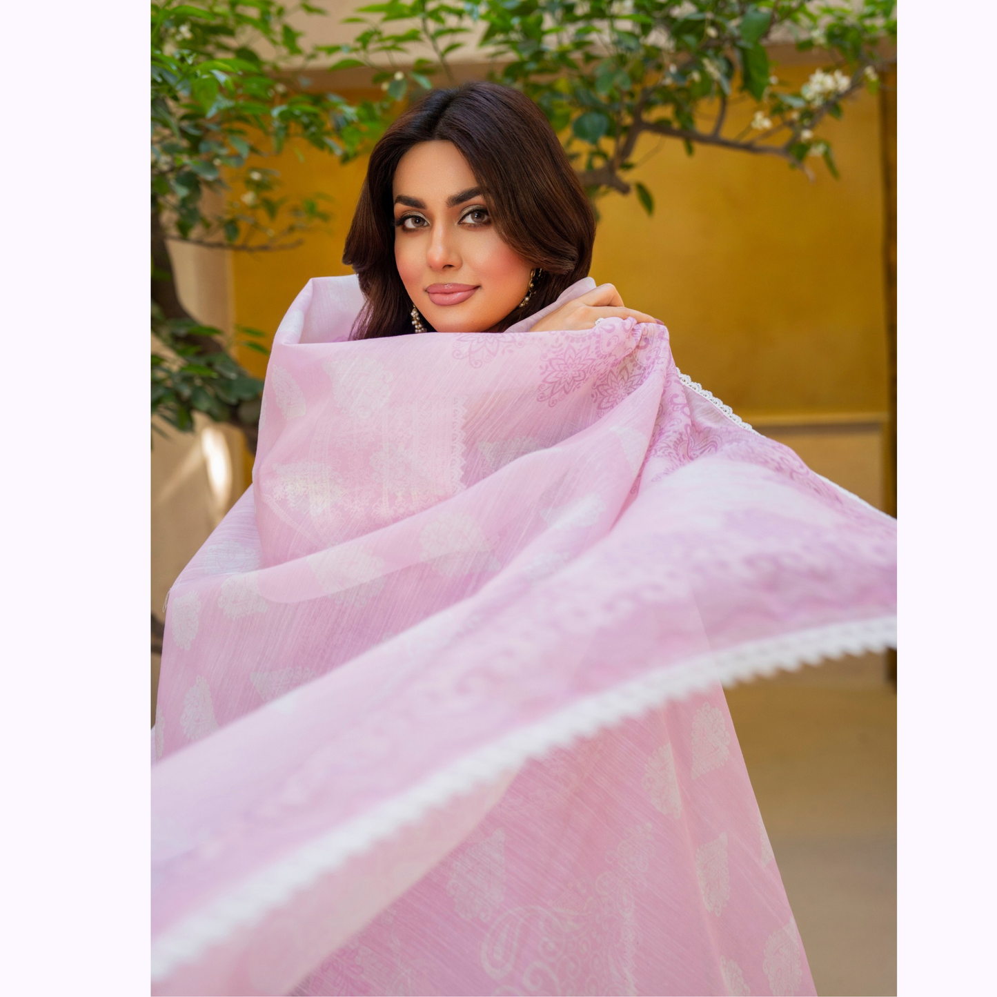 KC-1442 Embroidered Chikankari Cambric Cotton Dress Ready to Wear 3 Pc - Karma Collection