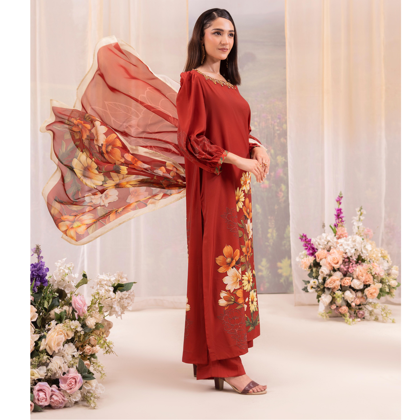 RA-20 3 Pc Printed Silk Collection |Ready to Wear | Raniya.h