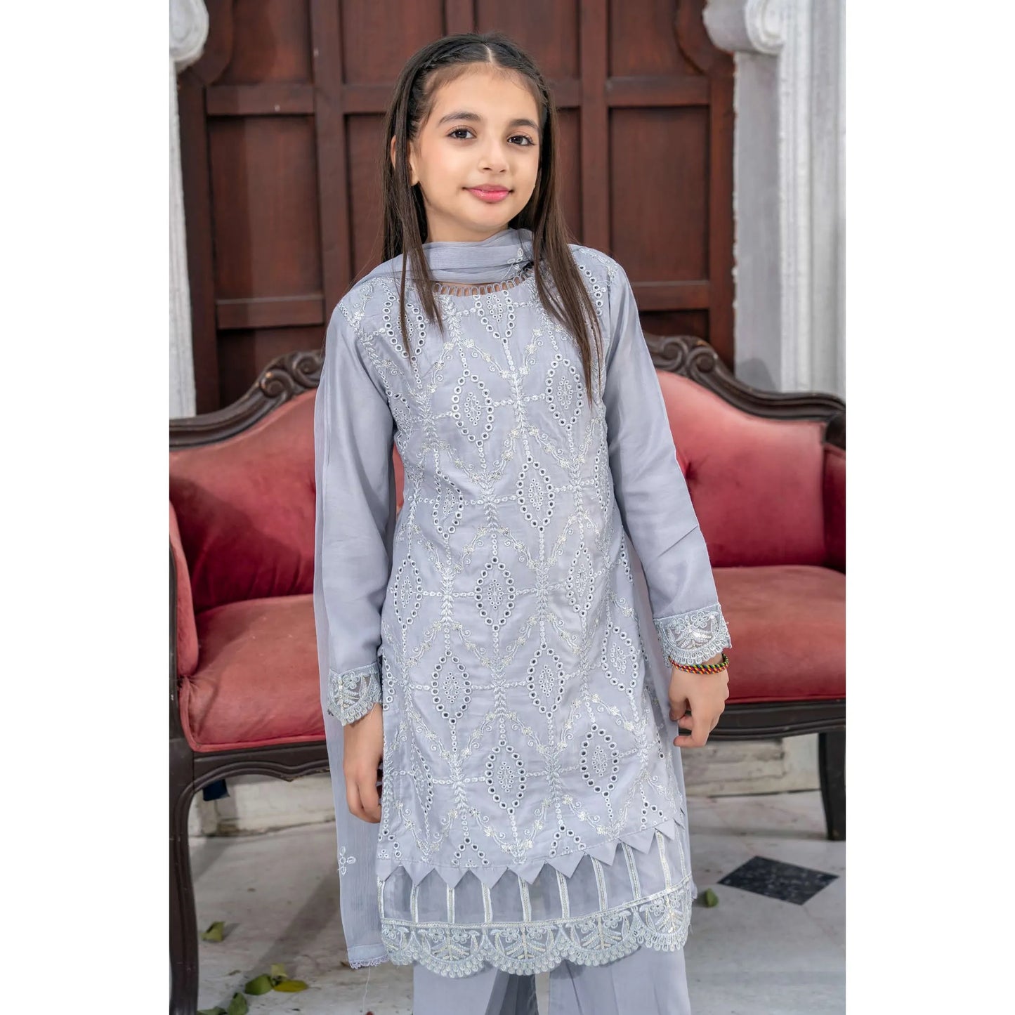 UMRZ-54 "Image Kari" Linen Festive Mother & Daughter Collection by Rangz