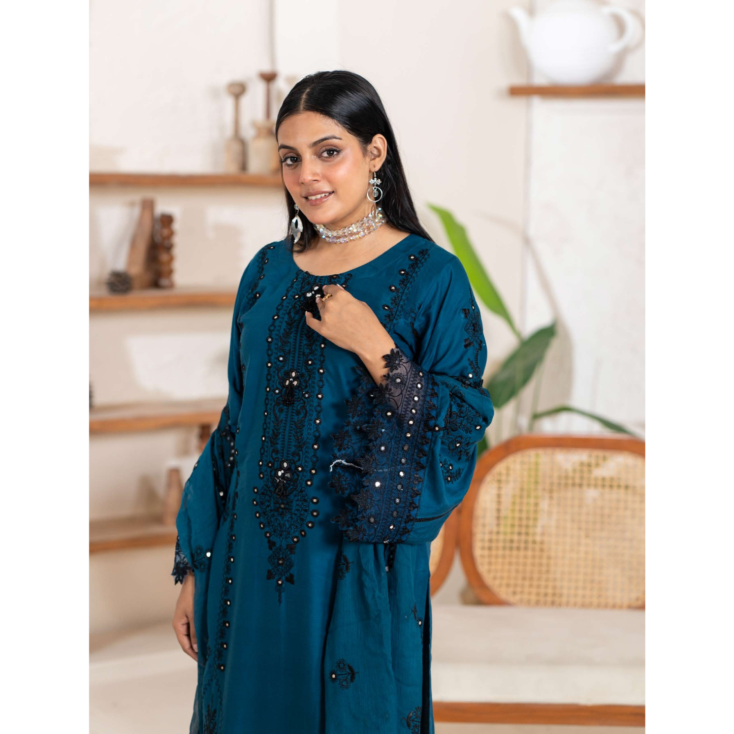 UMRZ-52 "Edenrobe LUX " Embroidered Linen Collection By Rangz