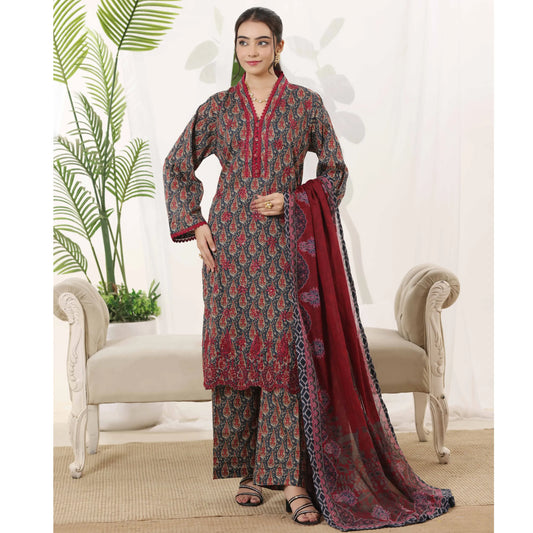 USN-22 Embroidered Chikankari Lawn 3 Piece Summer Collection by saphron | Ready to Wear Pakistani Asian Eastern wear