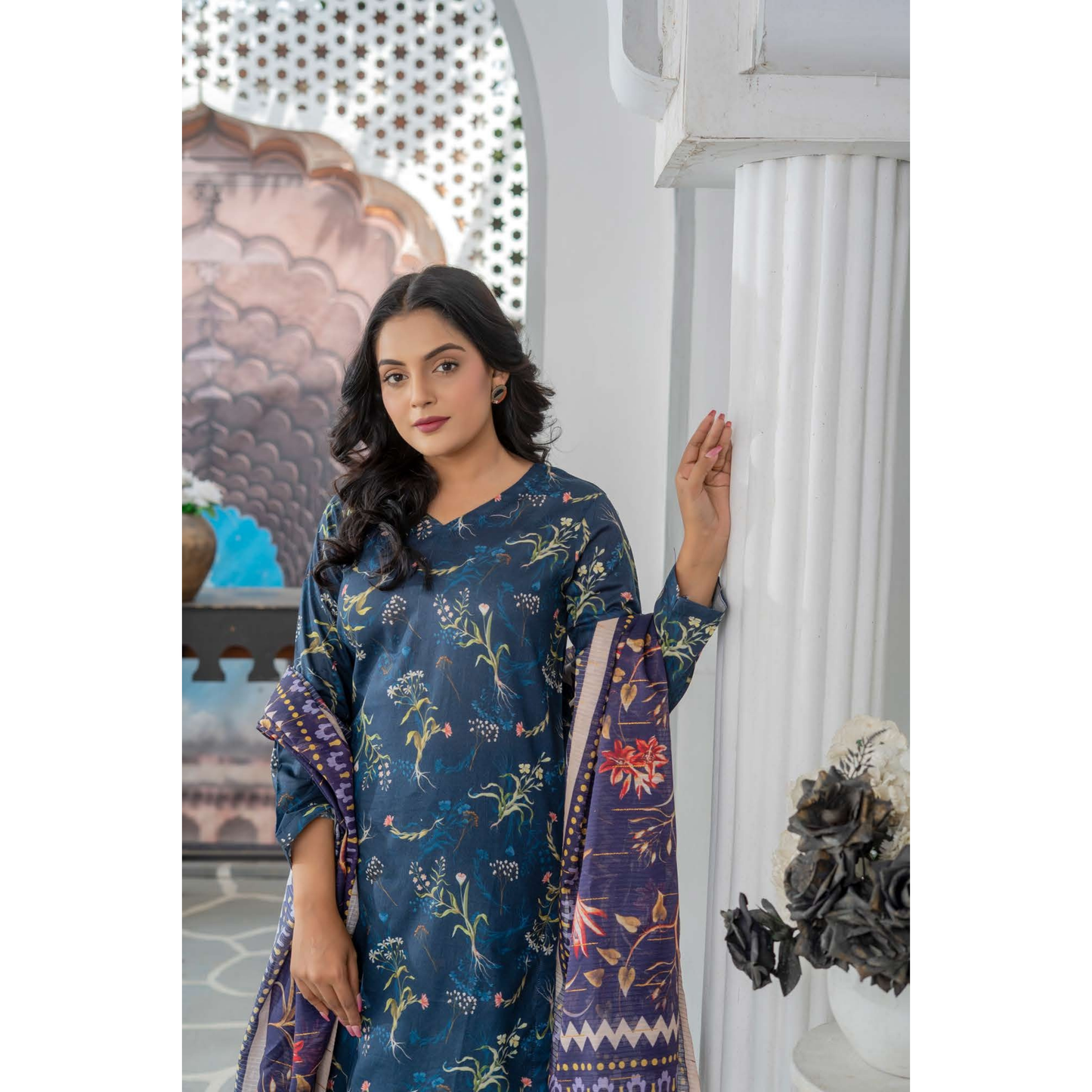 UMRZ-47 3 Pc Pakistani Printed Summer Lawn Collection by Rangz