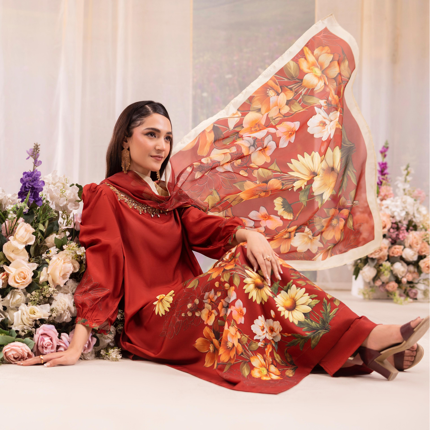 RA-20 3 Pc Printed Silk Collection |Ready to Wear | Raniya.h