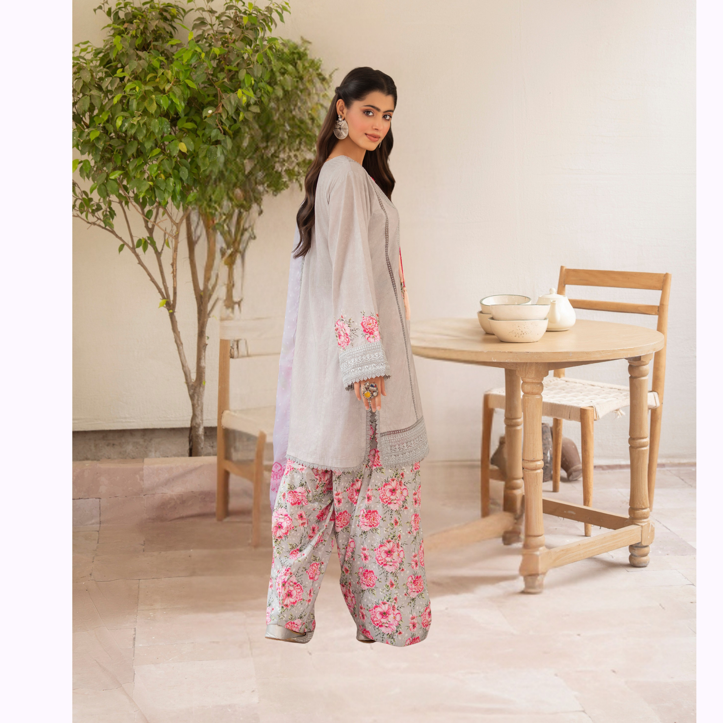 "Aina II" Embroidered Printed Lawn 3 Pc Collection by Karma Collection