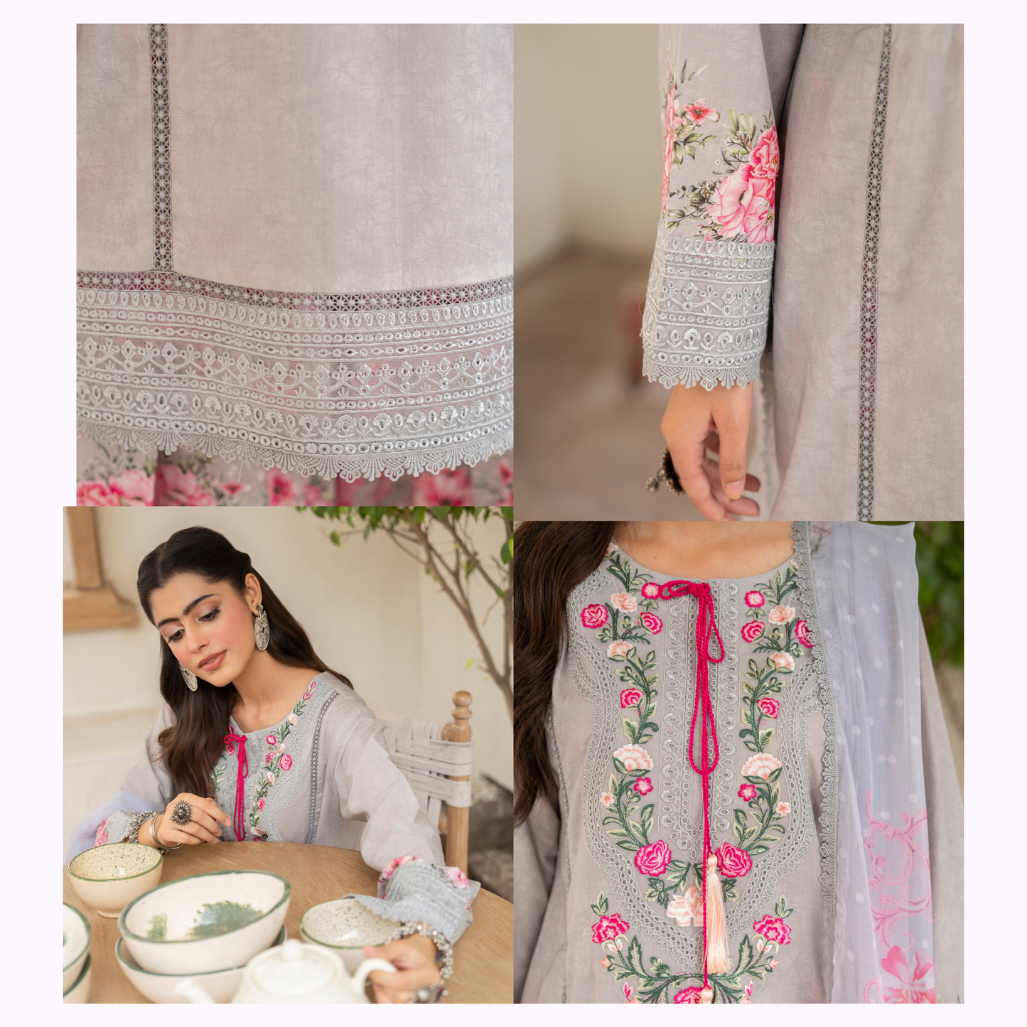 "Aina II" Embroidered Printed Lawn 3 Pc Collection by Karma Collection