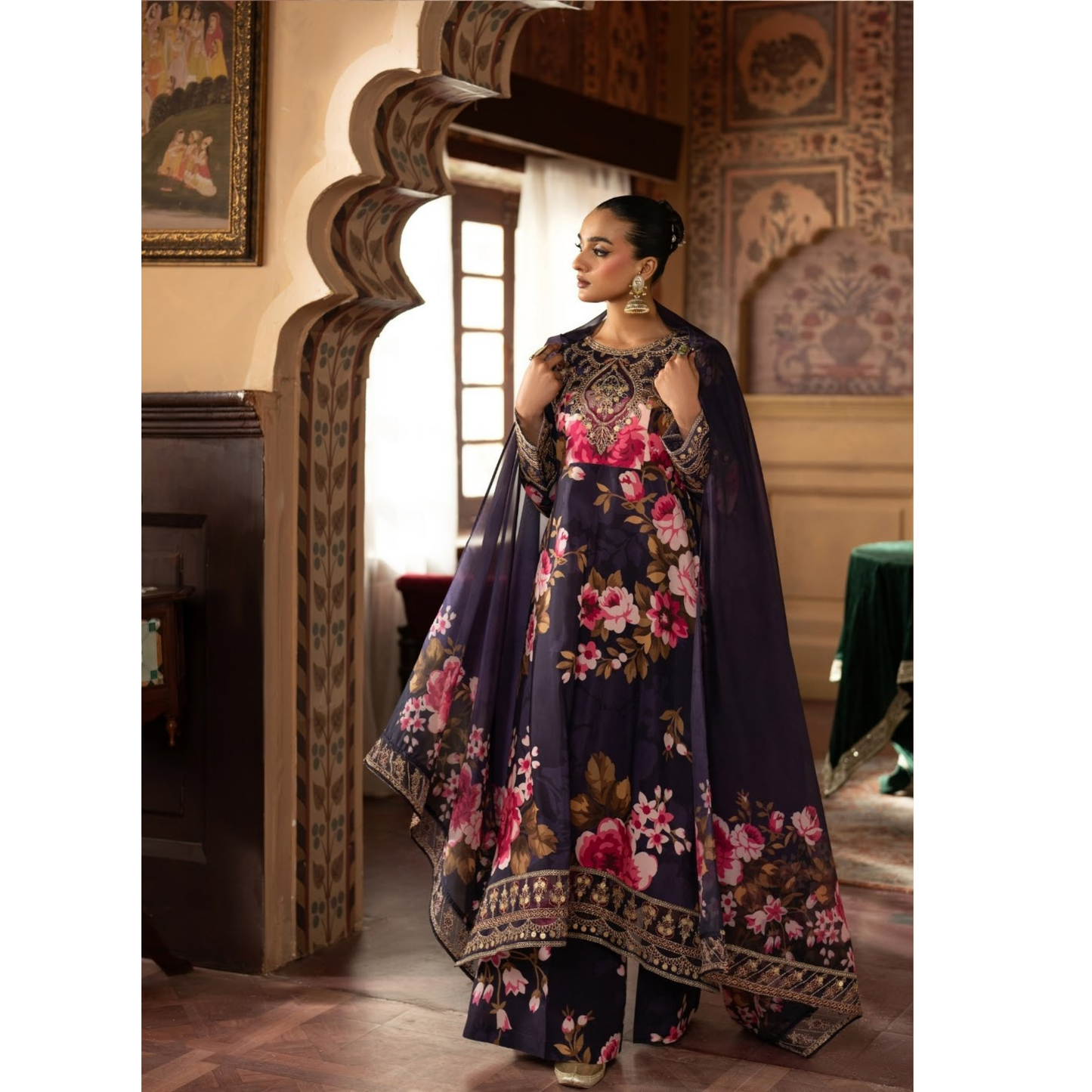 Luxury Embroidered Printed Cotton Silk Collection | Ready to Esra | Esra fashion