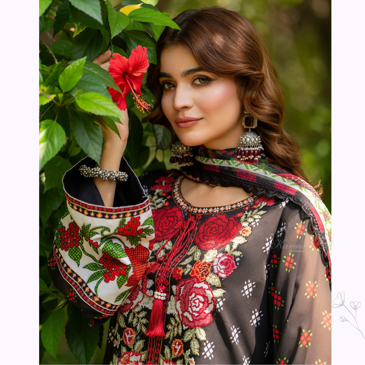 "Khumaar" Embroidered Georgette Collection by karma Collection Asian Wear Pakistani Dresses