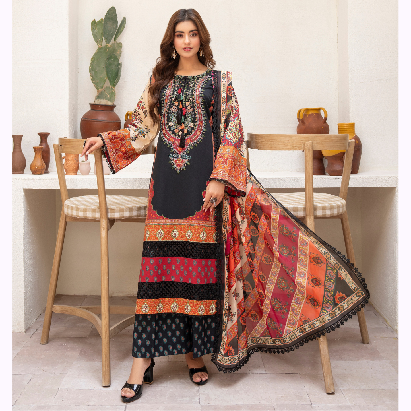 "Aina II" Embroidered Printed Lawn 3 Pc Collection by Karma Collection