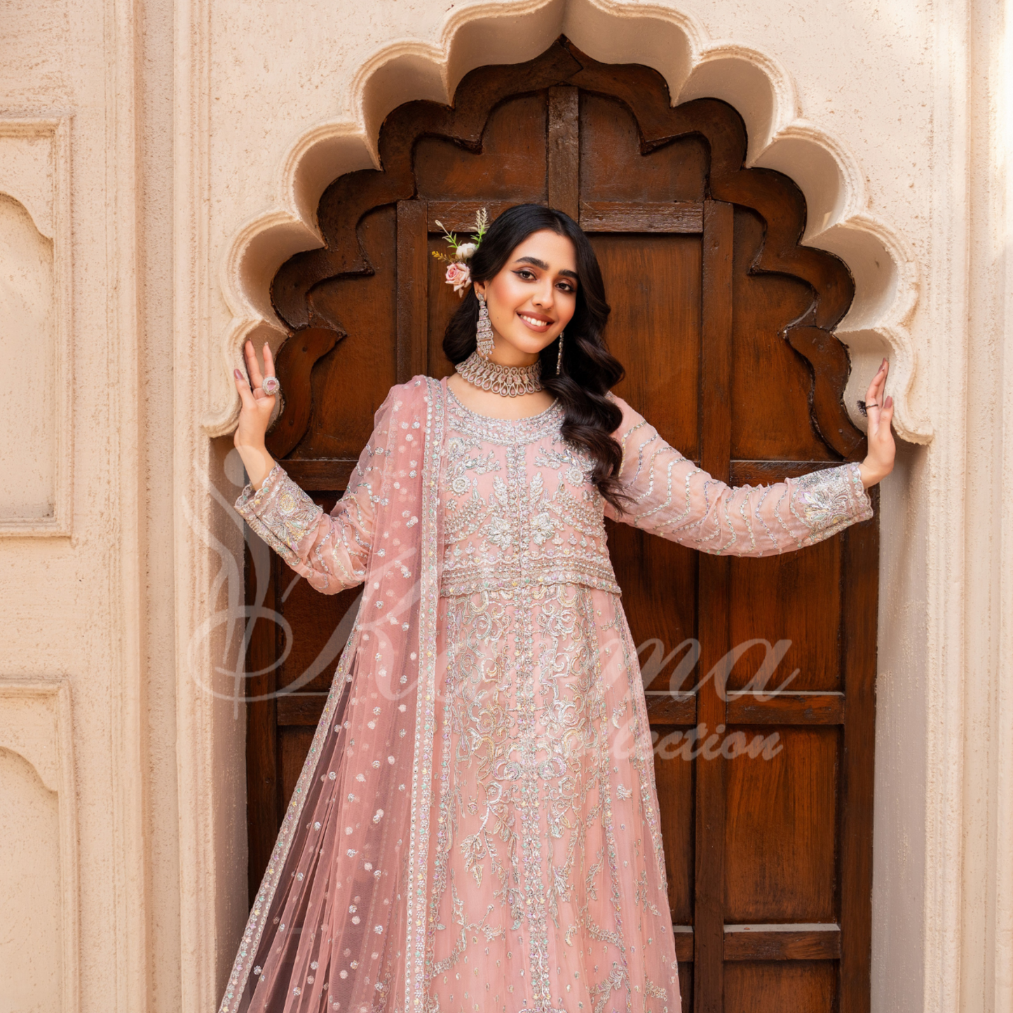 Luxury Embroidered Chiffon Party wear dress | Wedding Collection | karma Collection | UMKC01201