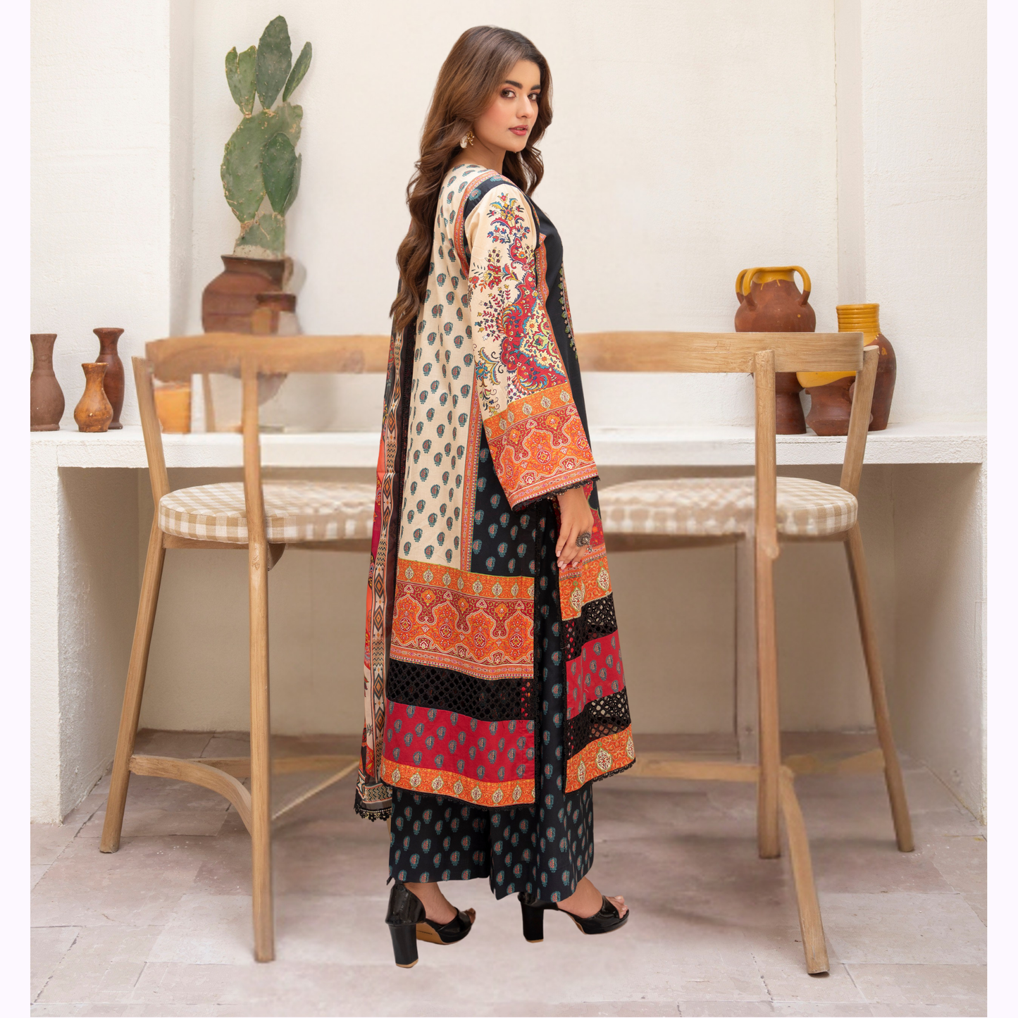 "Aina II" Embroidered Printed Lawn 3 Pc Collection by Karma Collection