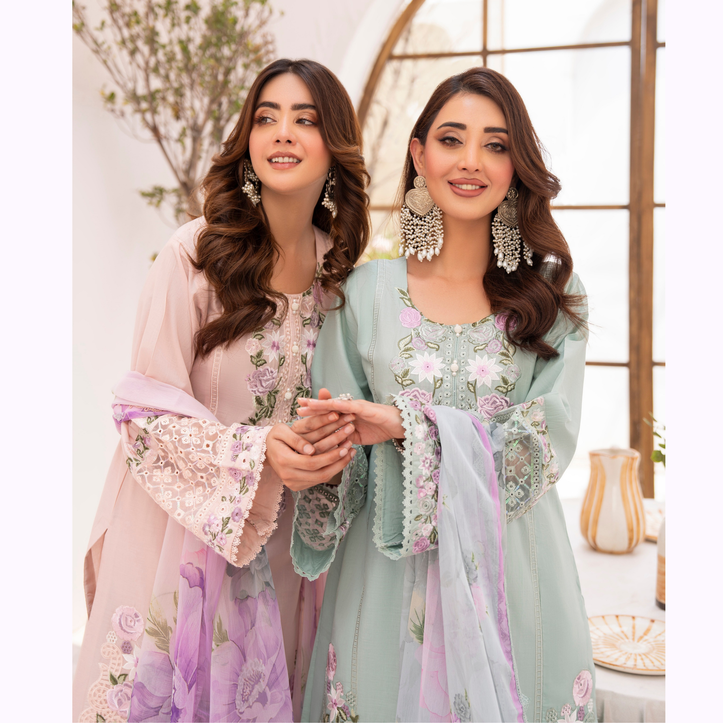 KC-1478 Embroidered Luxury Chikankari Cambric Cotton Collection | Ready to Wear | Karma Collection