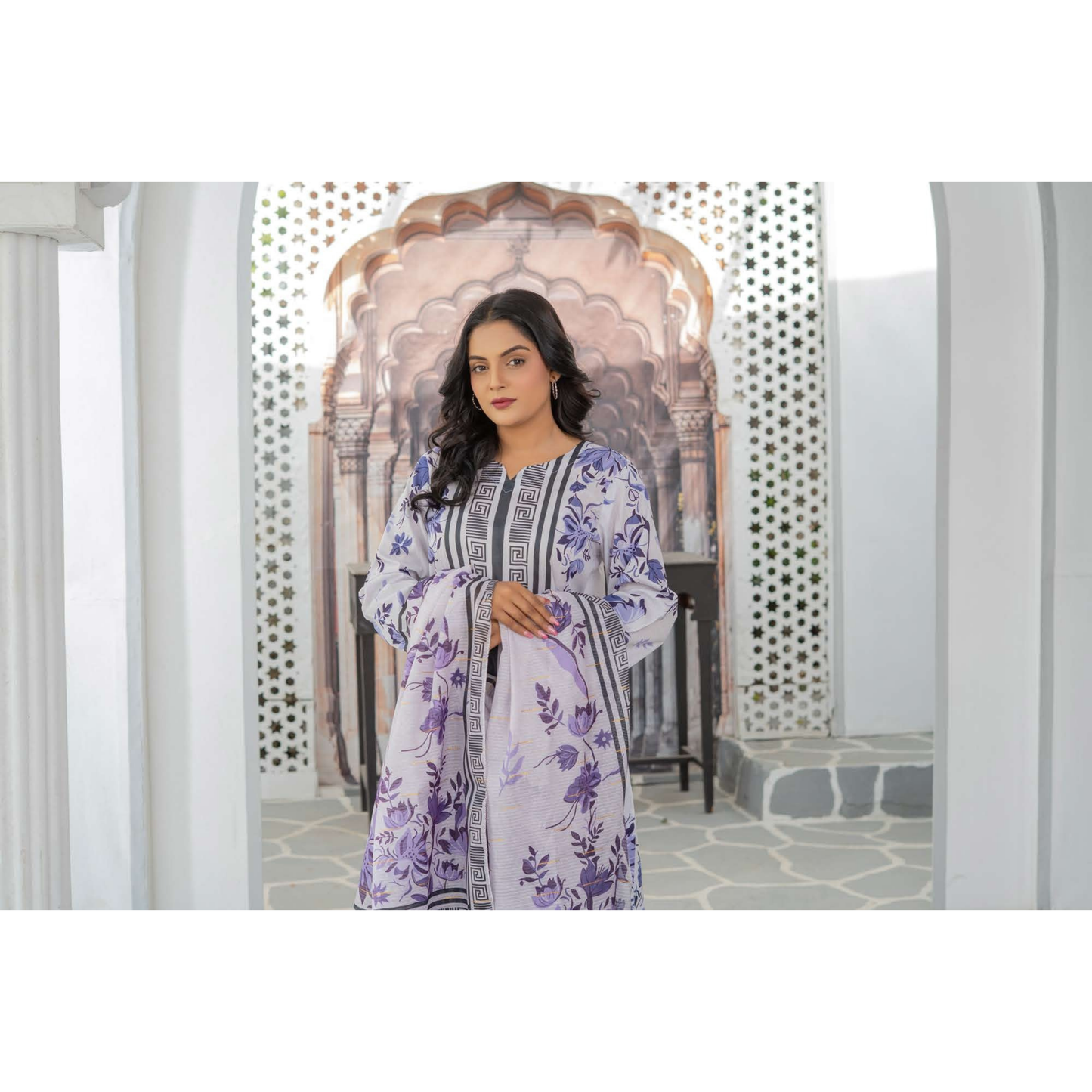 UMRZ-47 3 Pc Pakistani Printed Summer Lawn Collection by Rangz