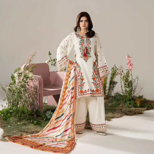 KC-1581 "AYRA" Embroidered Cambric Cotton Collection by Karma Collection