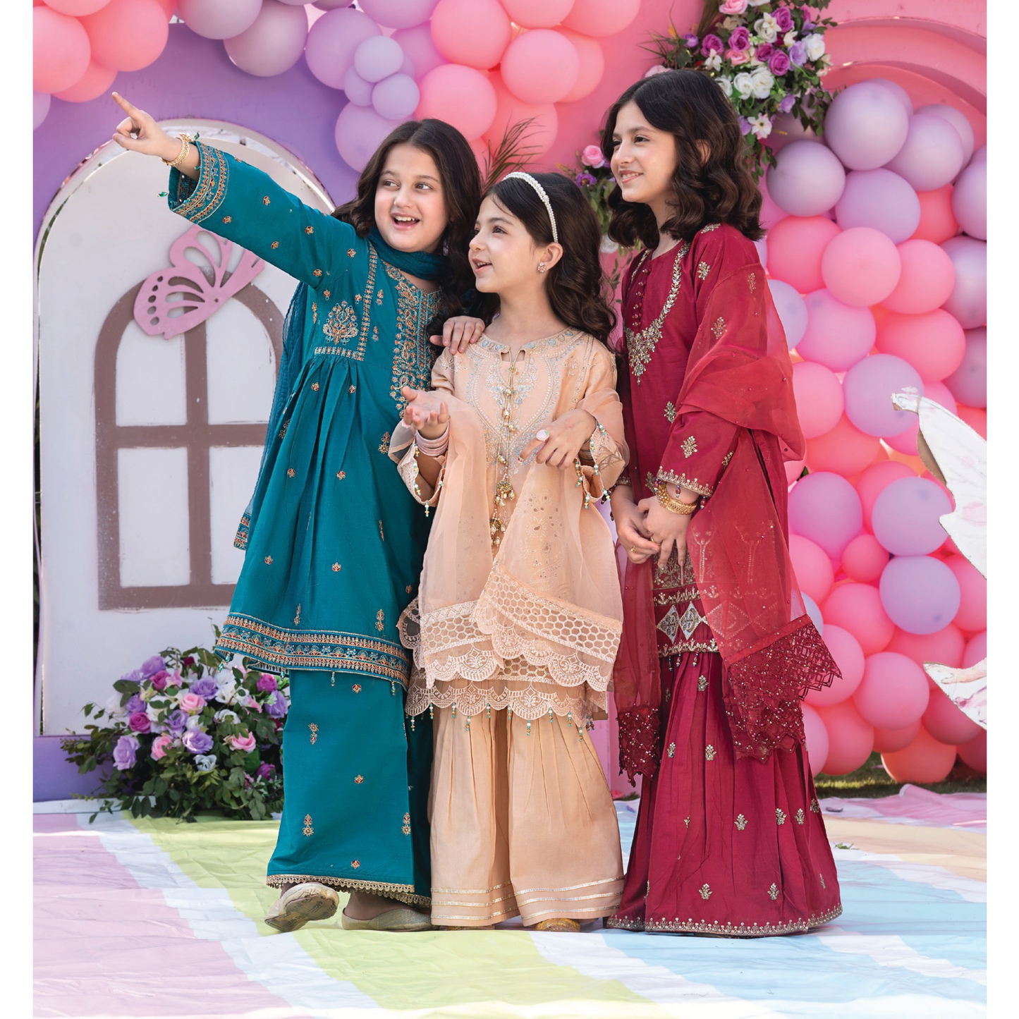 UAL-03 Kids 3 Pc Luxury Festive Cambric Cotton Eid Collection by Allys
