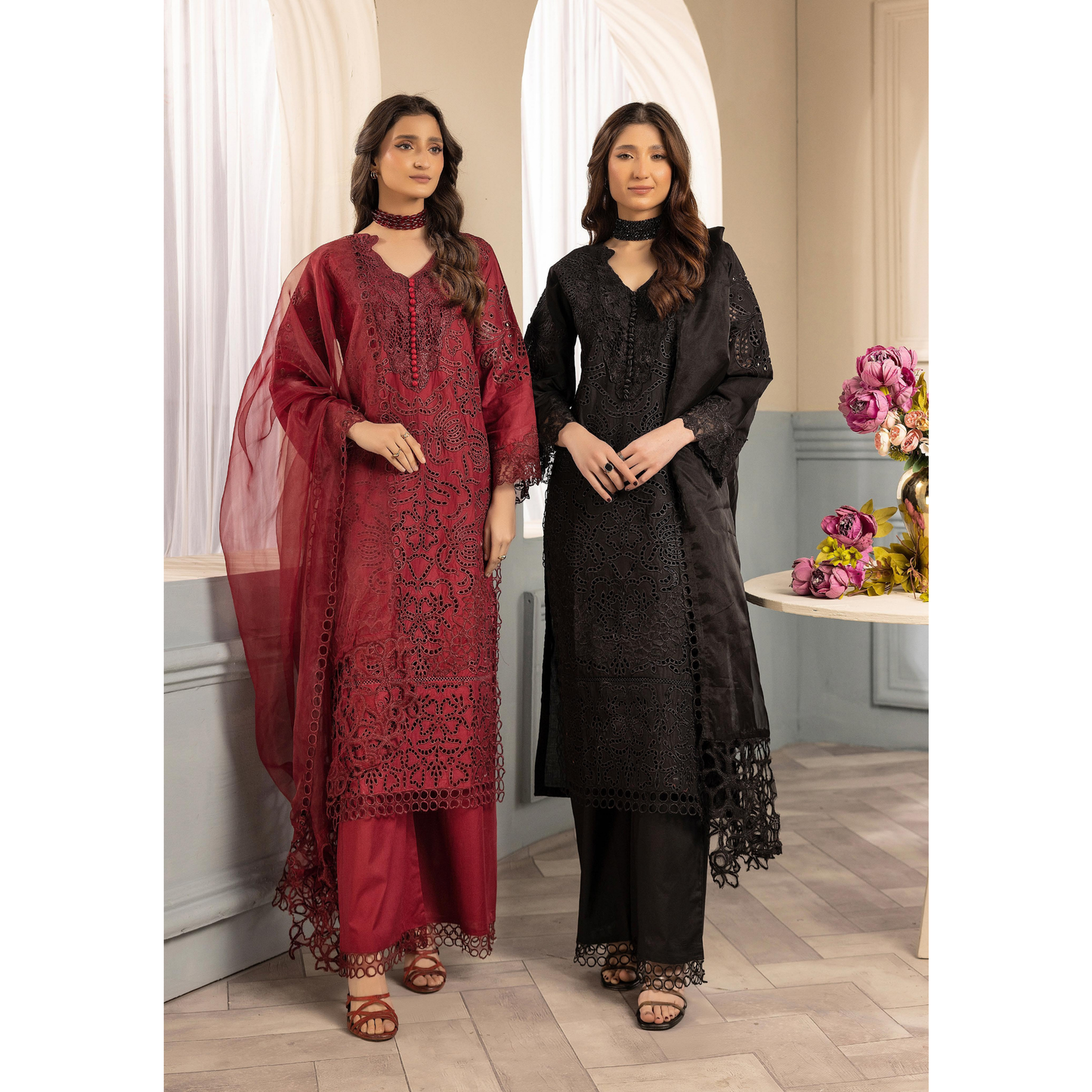 UMS-20 Embroidered Chikankari Lawn Collection | Ready to Wear | Simrans