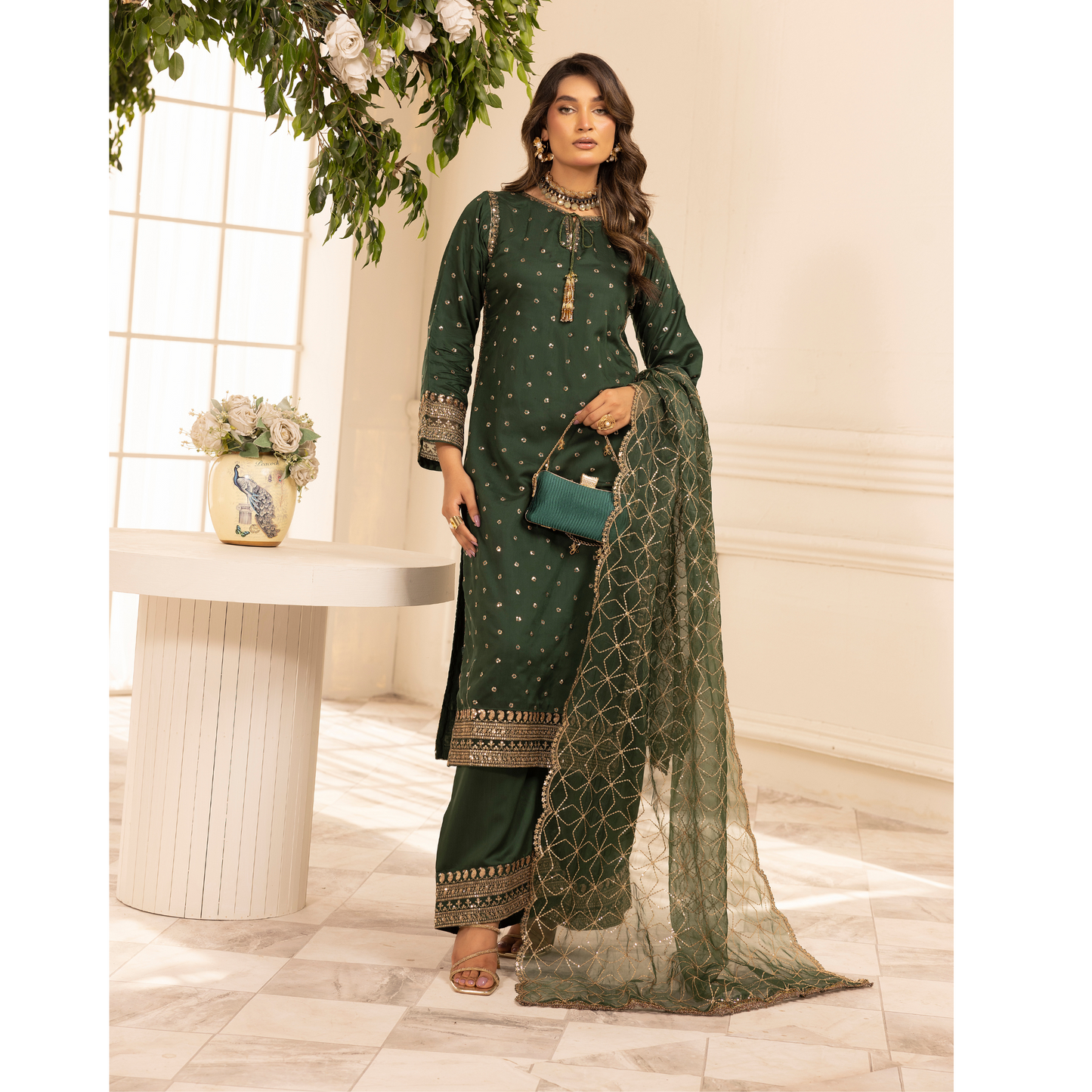 UMS-24 Luxury Embroidered Viscose Collection | Ready to Wear | Simrans