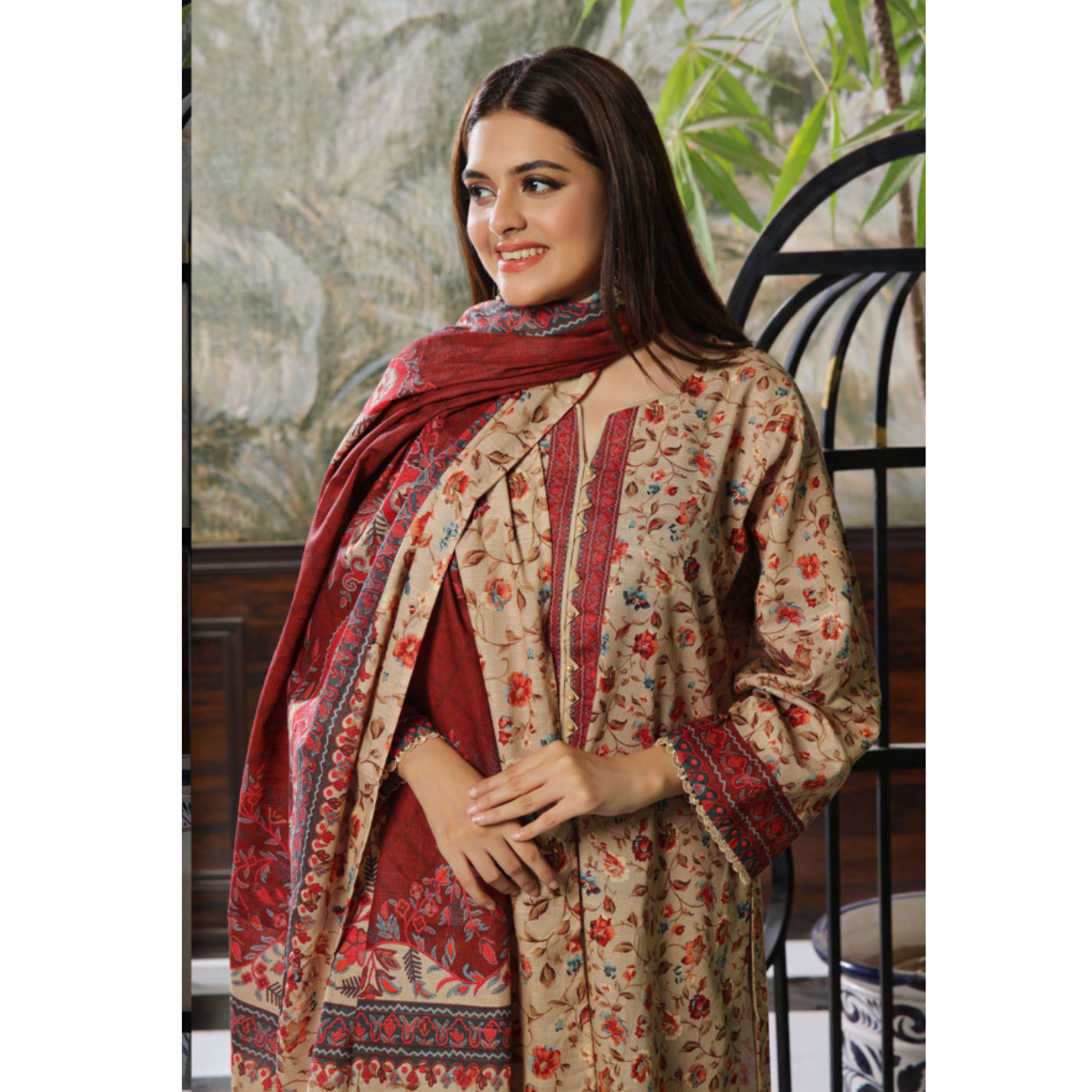 USN-15 Printed Khaddar 3 Pc Collection Set by Saphron