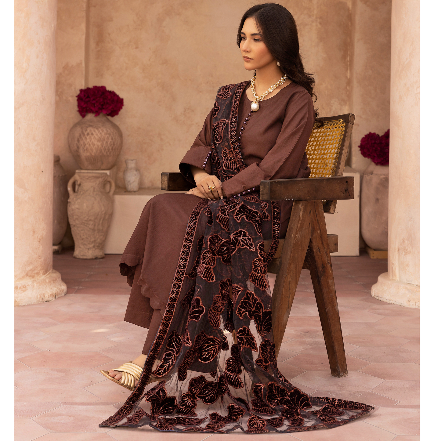 UMS-45 NURA LUX by Simrans Laserkari Dhanak Winter Collection | Ready to Wear | Asian Clothes