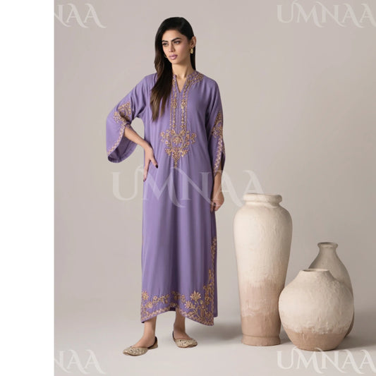 RA-30 Velvet Kaftan Dress Collection| Embroidered 1 Piece Festive Wear