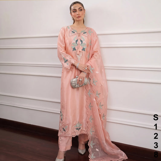 UA-266 Embroidered Festive Sheesha Silk Collection by Umnaa | Pakistani Trendy Kaftan Asian Clothing