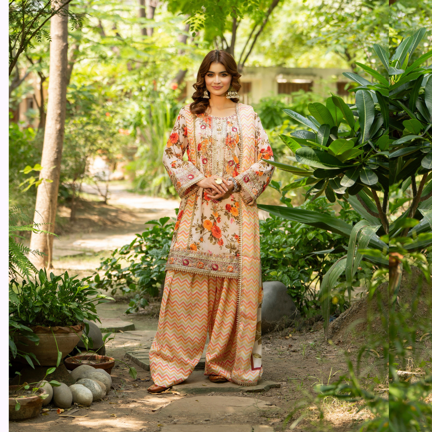 "Khumaar" Embroidered Georgette Collection by karma Collection Asian Wear Pakistani Dresses