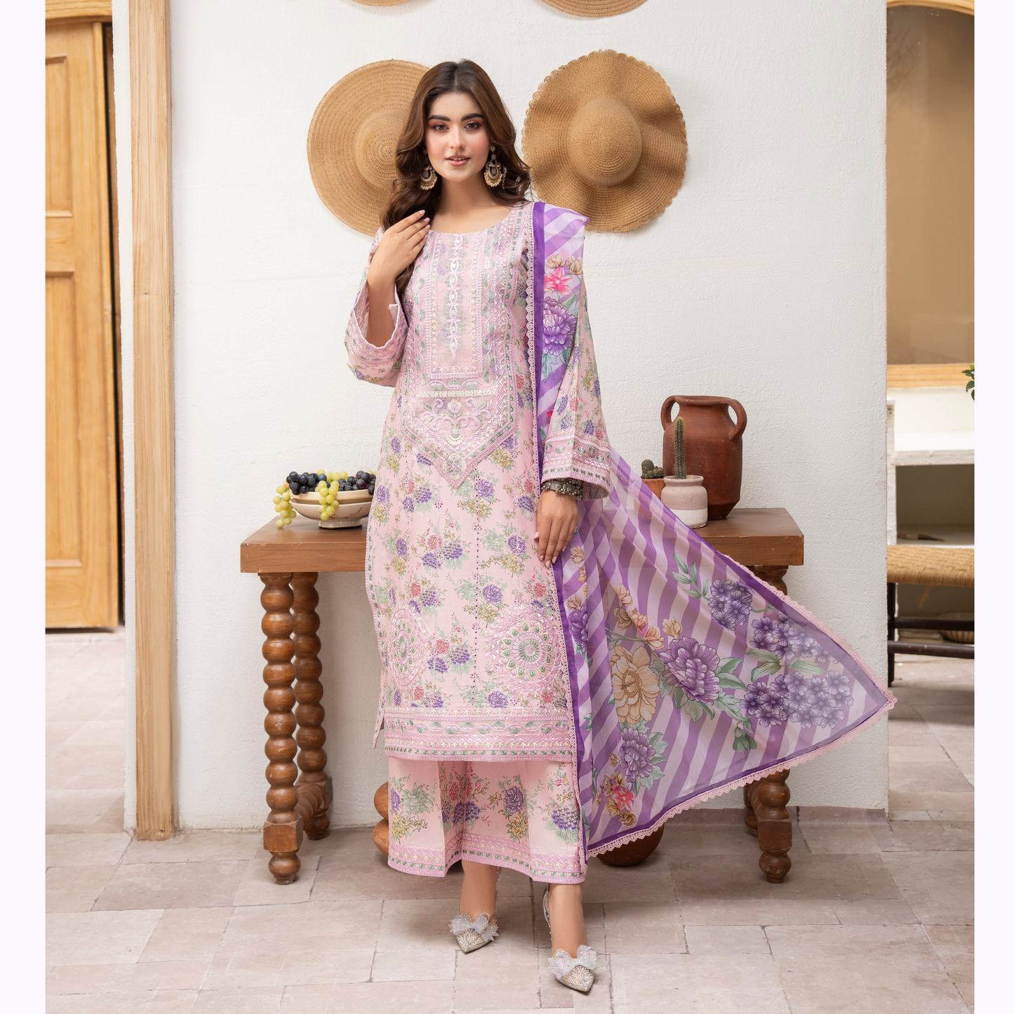 "Aina II" Embroidered Printed Lawn 3 Pc Collection by Karma Collection