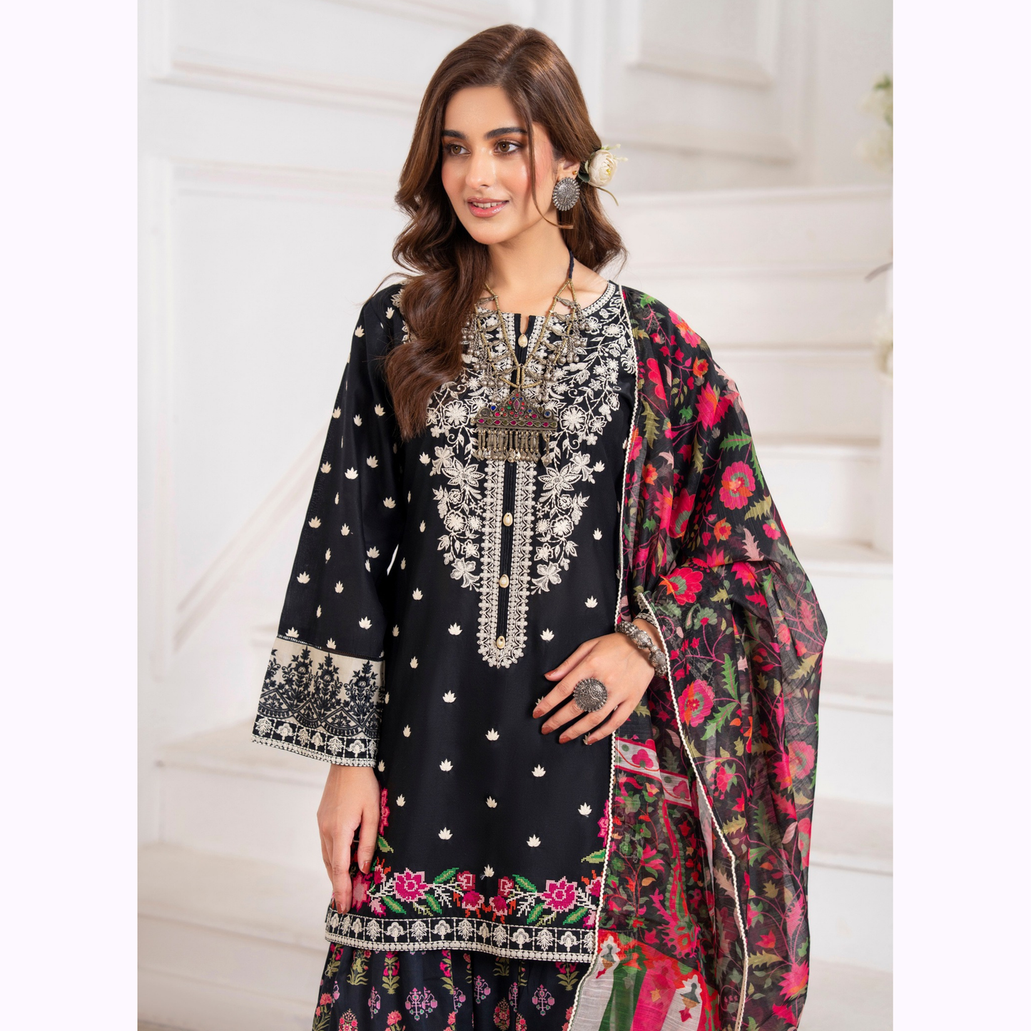3 Pc Luxury Embroidered trendy Farshi Shalwar Collection | Eid Wear | karma collection