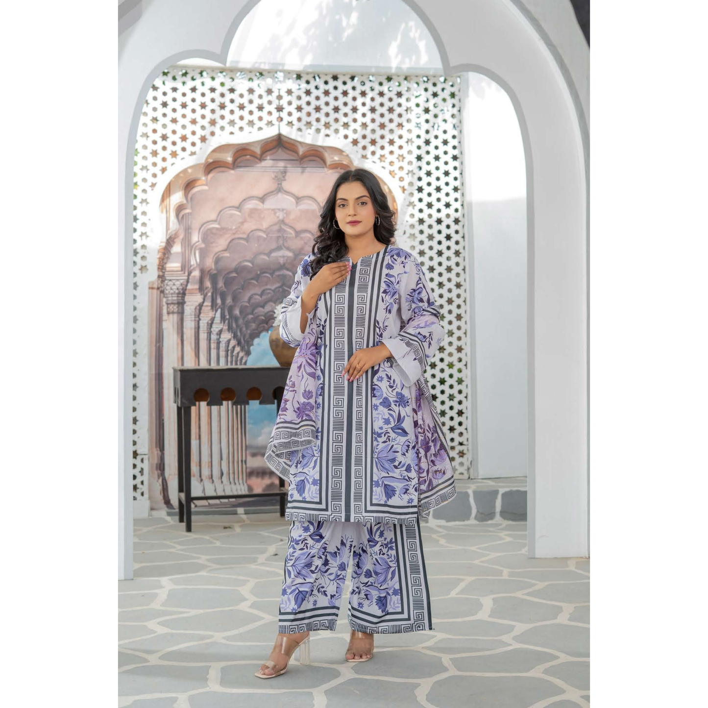 UMRZ-47 3 Pc Pakistani Printed Summer Lawn Collection by Rangz