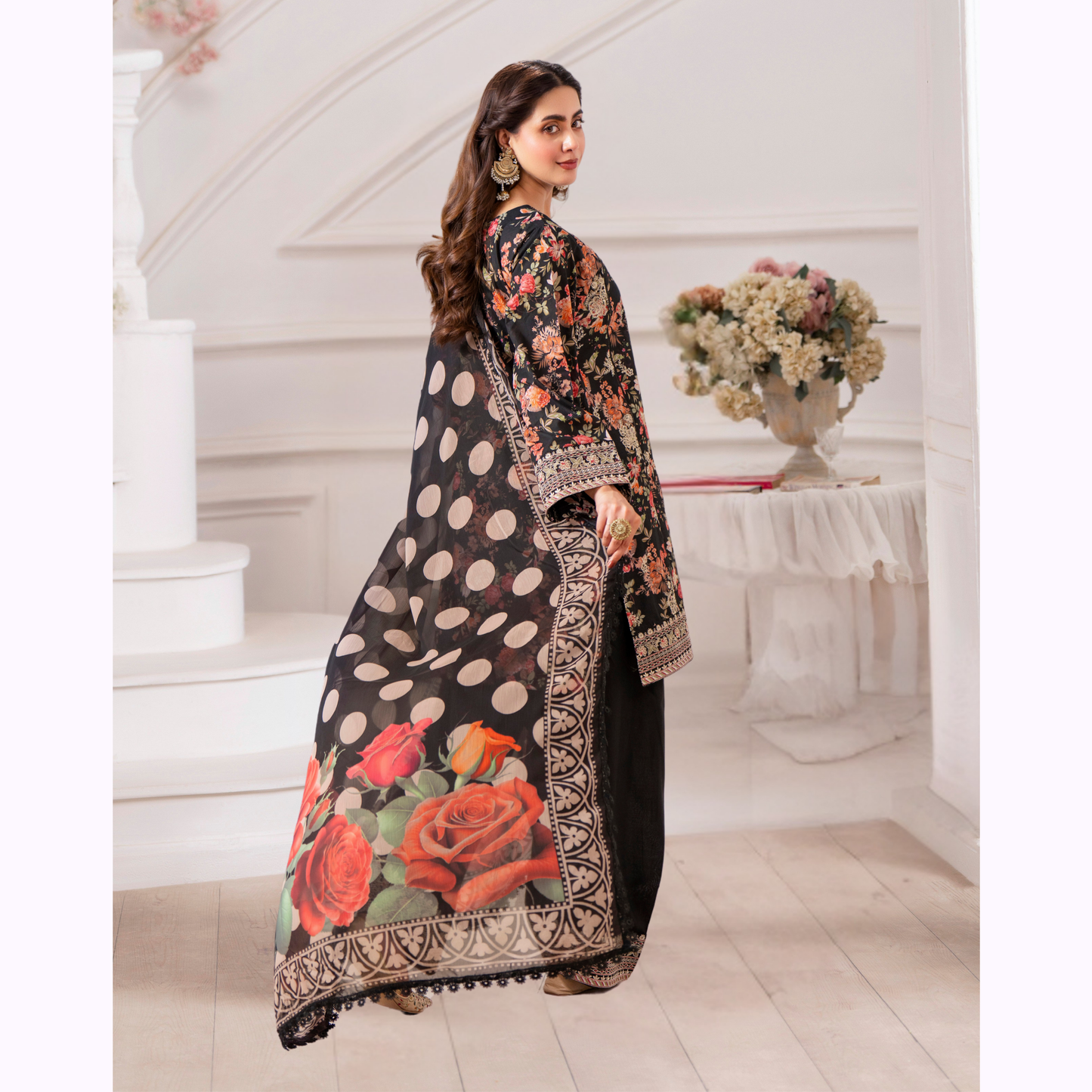 3 Pc Luxury Embroidered trendy Farshi Shalwar Collection | Eid Wear | karma collection