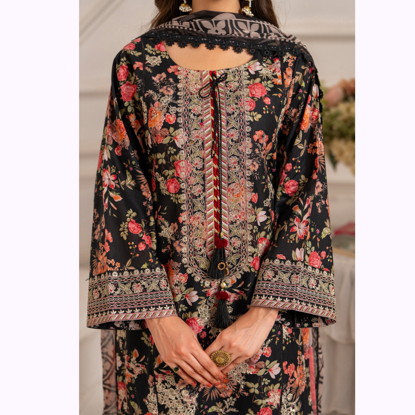 3 Pc Luxury Embroidered trendy Farshi Shalwar Collection | Eid Wear | karma collection