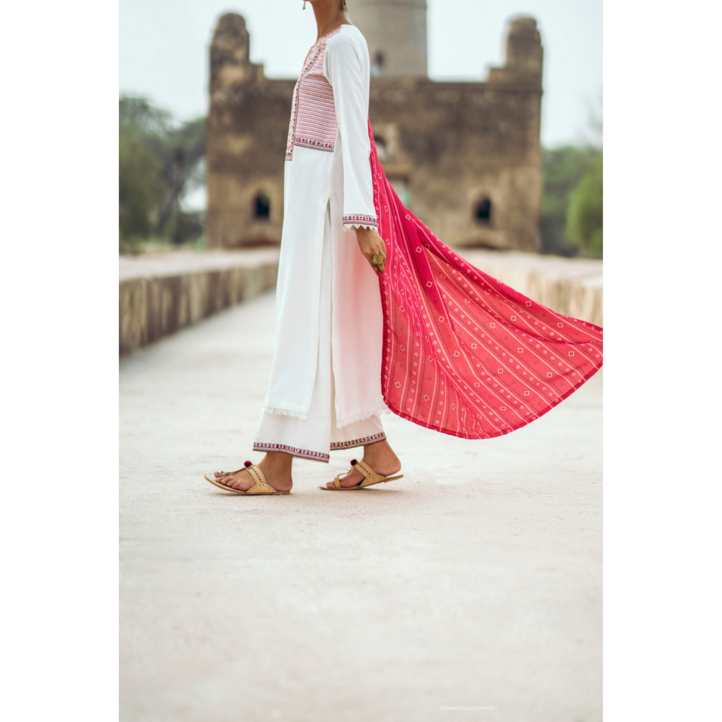 (Cream) Embroidered Dhanak Collection Pc Ready to Wear by Casuallite